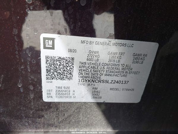2020 CADILLAC XT5 FWD PREMIUM LUXURY