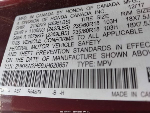 2018 HONDA CR-V EX