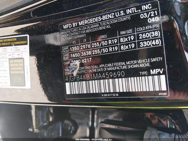2021 MERCEDES-BENZ GLE 350 4MATIC
