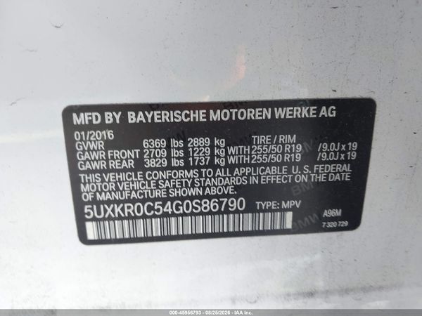 2016 BMW X5 XDRIVE35I