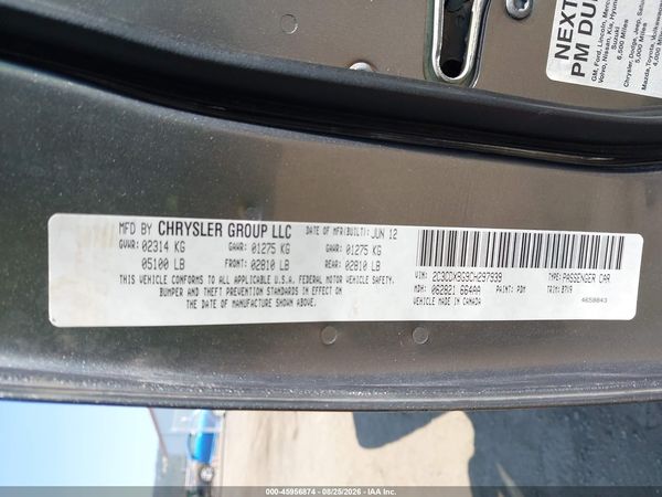 2012 DODGE CHARGER SE