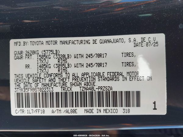 2025 TOYOTA TACOMA TRD SPORT — I9