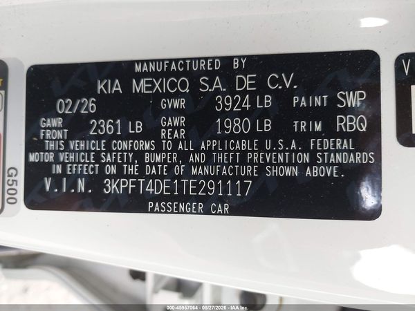 2026 KIA K4 LXS