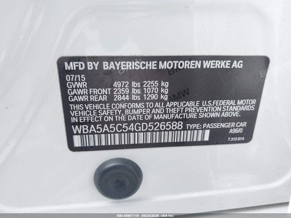 2016 BMW 528I