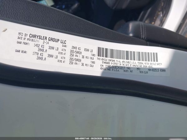 2014 DODGE DURANGO LIMITED — I9