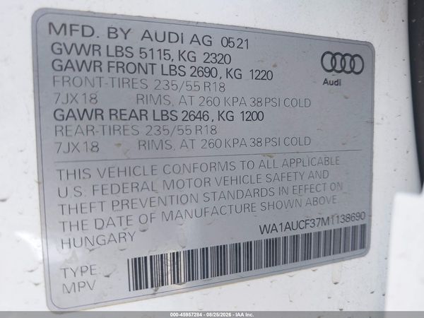 2021 AUDI Q3