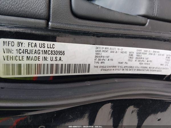 2021 JEEP GRAND CHEROKEE LAREDO X 4X2