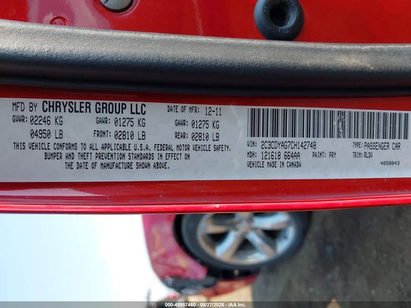 2012 DODGE CHALLENGER SXT