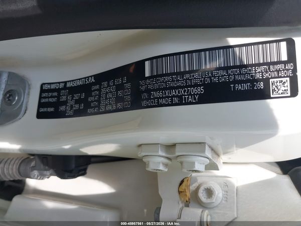 2018 MASERATI LEVANTE