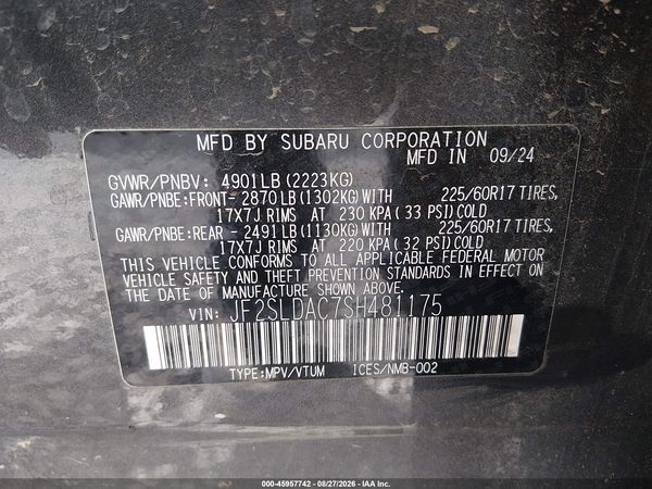 2025 SUBARU FORESTER Base Plus