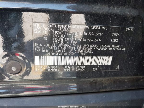 2019 TOYOTA RAV4 LE