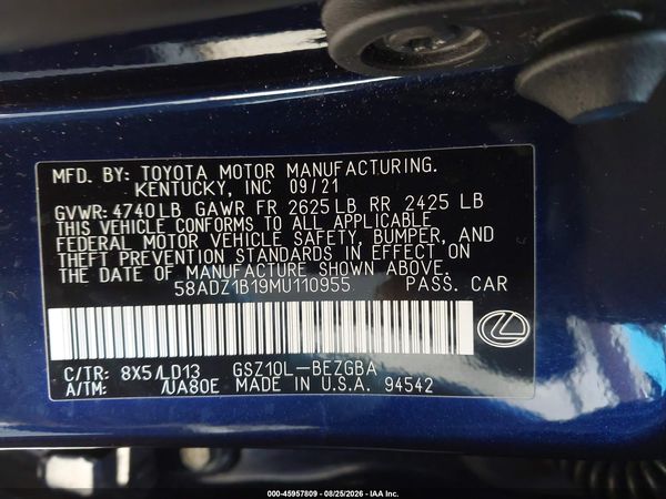 2021 LEXUS ES 350 350 Premium