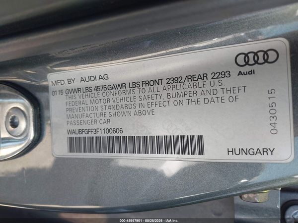 2015 AUDI A3 2.0T PREMIUM