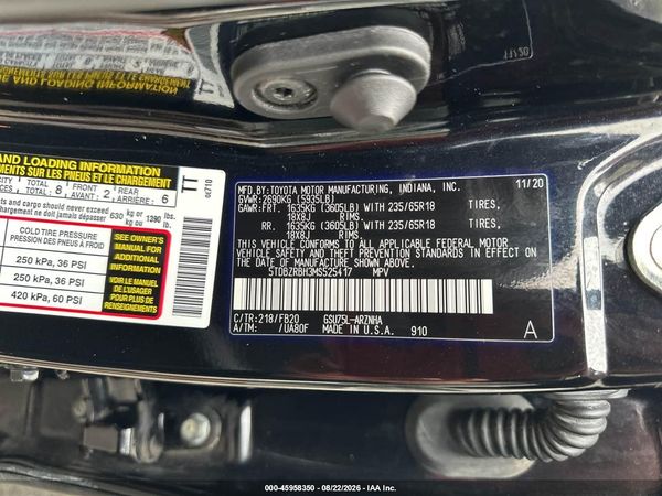 2021 TOYOTA HIGHLANDER LE