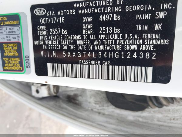 2017 KIA OPTIMA LX