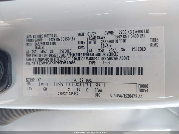 2023 FORD F-150 XL