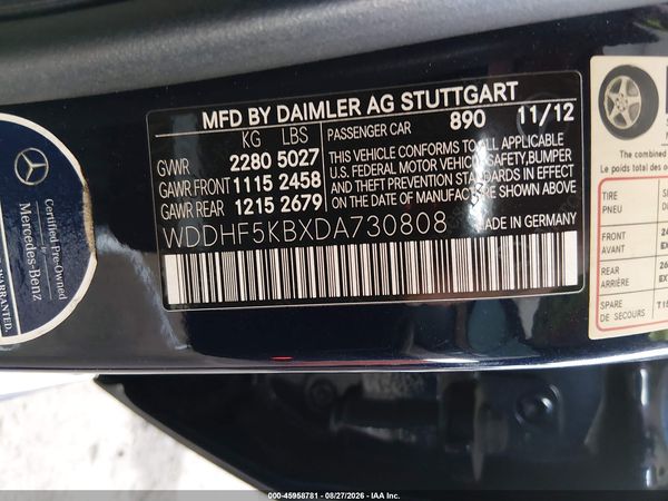 2013 MERCEDES-BENZ E 350 E350 — I9