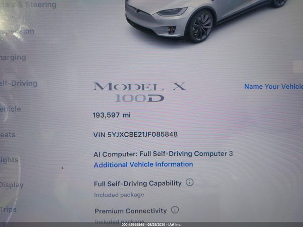 2018 TESLA MODEL X 100D/75D/P100D