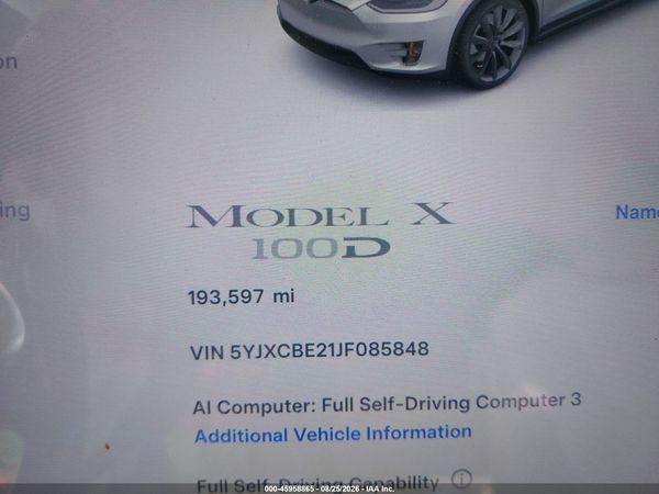 2018 TESLA MODEL X 100D/75D/P100D
