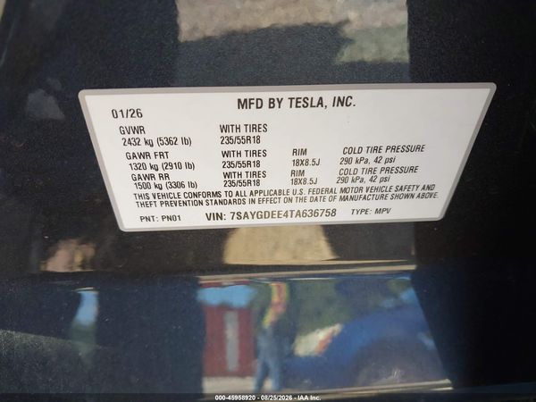 2026 TESLA MODEL Y