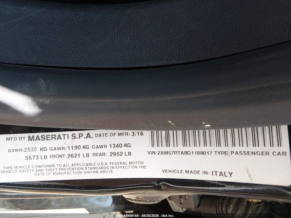 2016 MASERATI GHIBLI S Q4