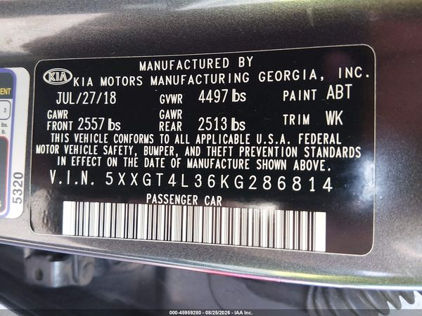 2019 KIA OPTIMA S — I9
