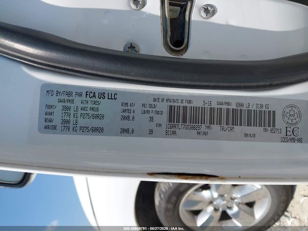 2016 RAM 1500 SLT — I9