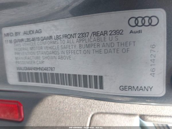 2017 AUDI A4 ULTRA PREMIUM