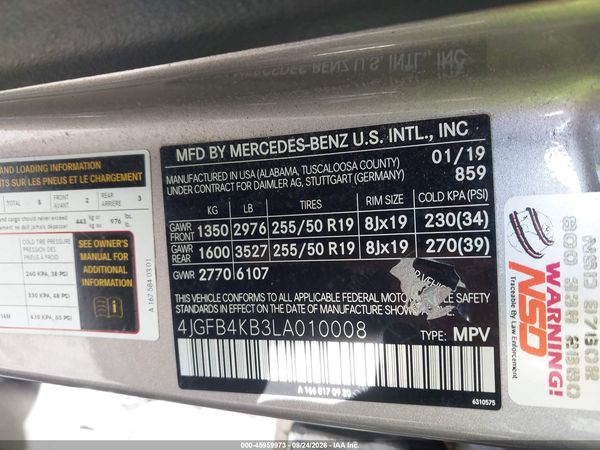 2020 MERCEDES-BENZ GLE 350 4MATIC