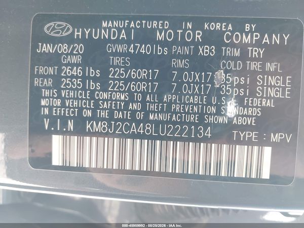 2020 HYUNDAI TUCSON SE