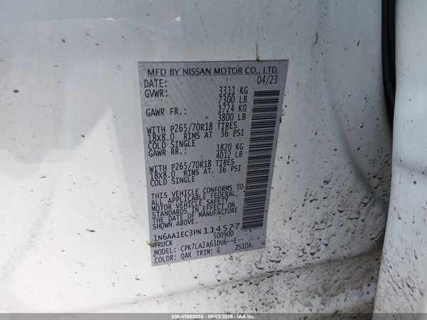 2023 NISSAN TITAN S 4X4