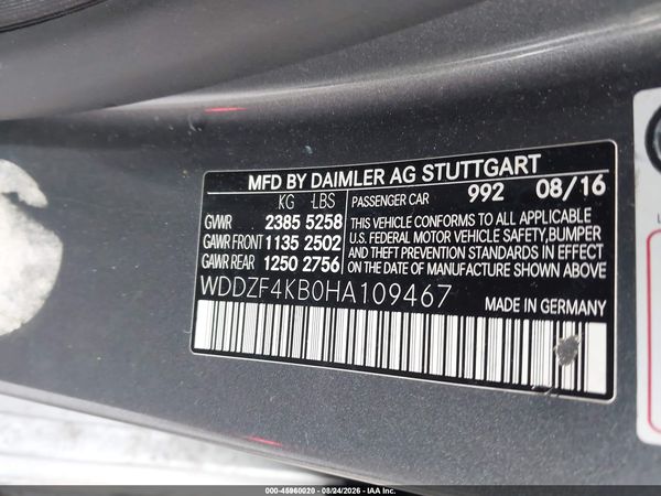 2017 MERCEDES-BENZ E 300 4MATIC — I9
