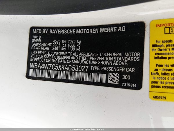 2019 BMW 440I