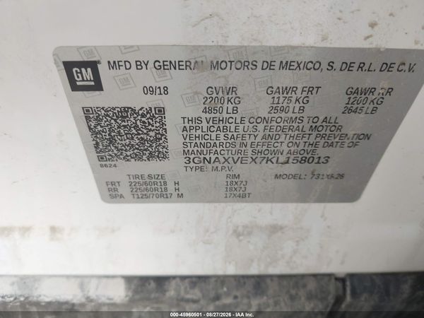2019 CHEVROLET EQUINOX LT — I9