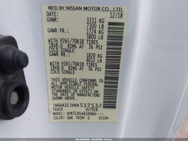 2019 NISSAN TITAN S