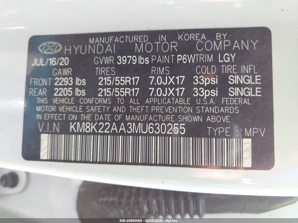 2021 HYUNDAI KONA SEL