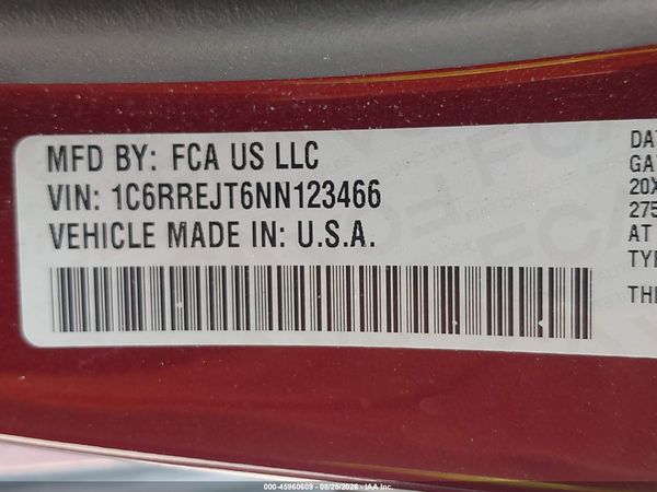 2022 RAM 1500 LARAMIE  4X2 5'7 BOX — I9