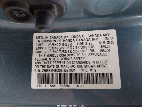 2015 HONDA CR-V EX