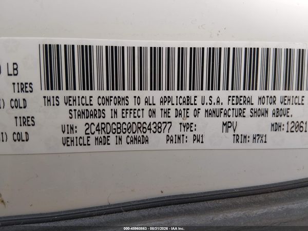 2013 DODGE GRAND CARAVAN SE