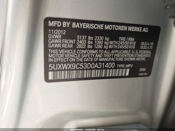 2013 BMW X3 XDRIVE28I