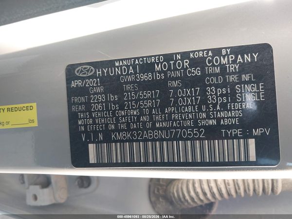2022 HYUNDAI KONA SEL