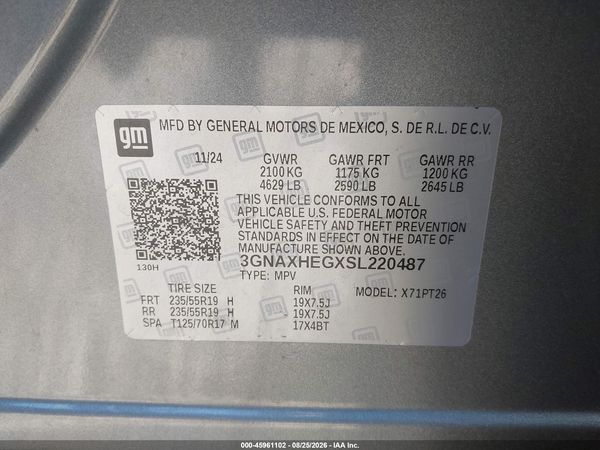 2025 CHEVROLET EQUINOX FWD LT — I9