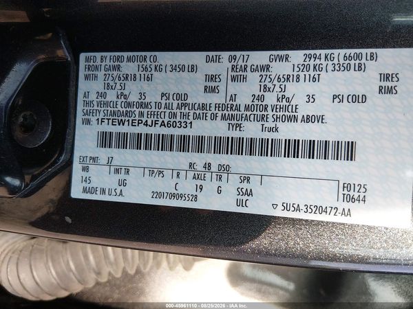 2018 FORD F-150 XLT