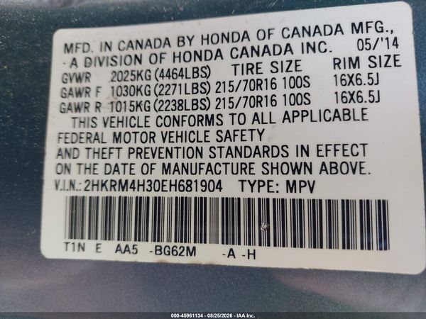 2014 HONDA CR-V LX — I9