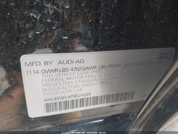 2015 AUDI A4 2.0T PREMIUM