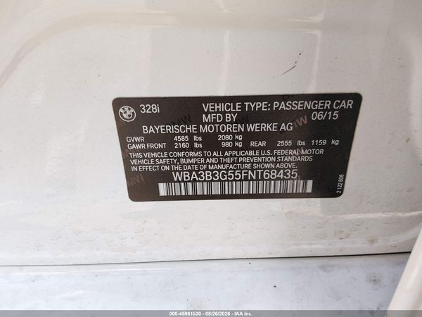 2015 BMW 328I XDRIVE — I9
