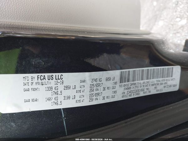 2019 DODGE GRAND CARAVAN SXT — I9