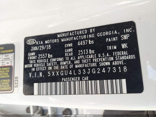 2018 KIA OPTIMA EX