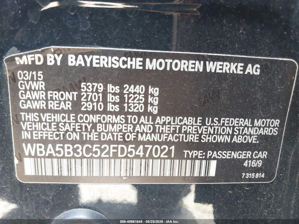2015 BMW 535I XDRIVE