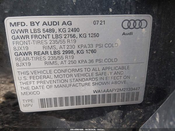 2021 AUDI Q5
